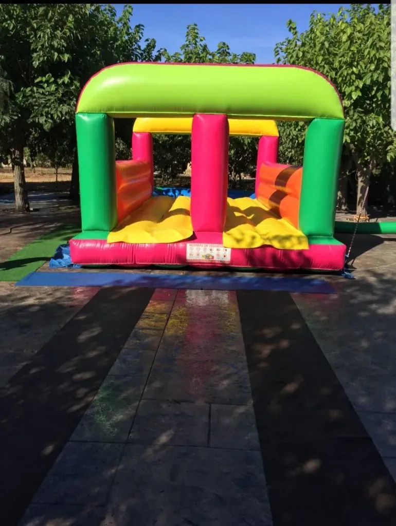 Tobogán hinchable acuático deslizante con piscina